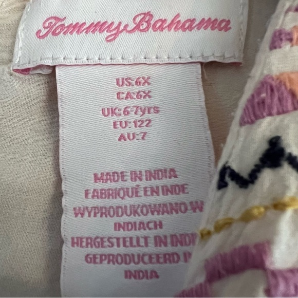 Tommy Bahama Girls Size 6 Summer Spring Floral Blue Tiered Dress Sleeveless - Picture 9 of 10